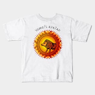 Varaha | Vishnu's Avatar | Boar God |Hinduism God Kids T-Shirt